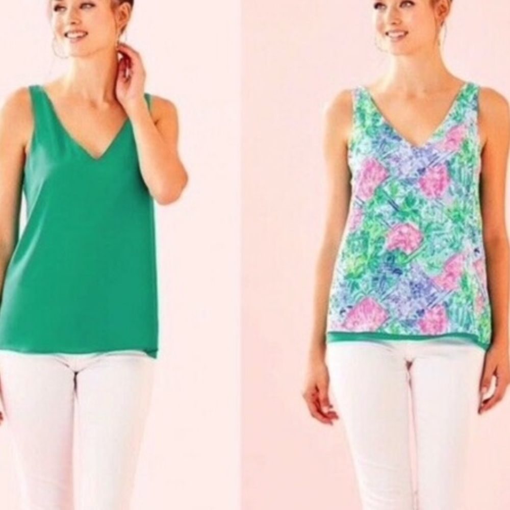 Lilly Pulitzer Florin  Blouse  - reversible